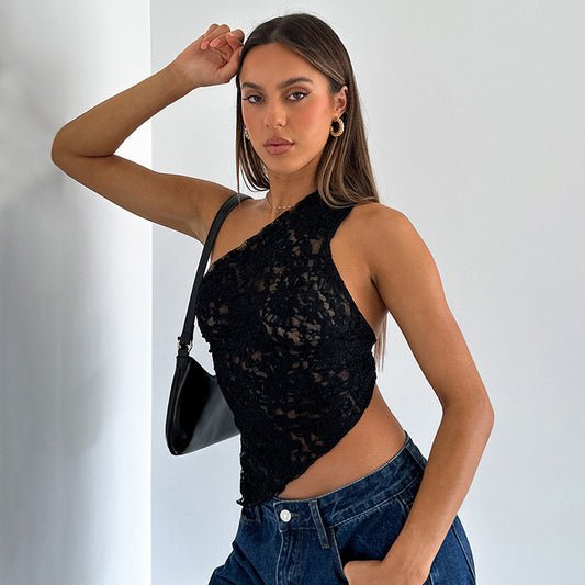 Ethereal Lace Summer Neck Vest